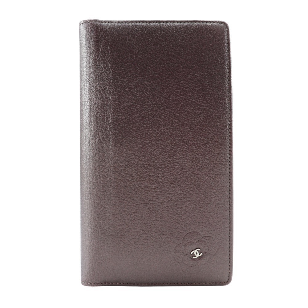 CHANEL Purple Leather Logo Wallet - Picture 1 of 10